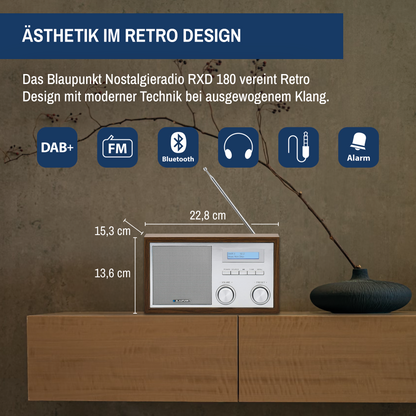 Nostalgieradio mit DAB+ und Bluetooth | RXD 180